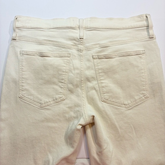 Madewell Mid Rise Kick Out Jeans Ivory Size 32 - Picture 4 of 7